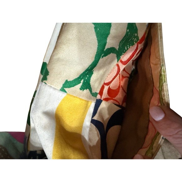 Coach Ergo Patchwork Multicolor Canvas Leather Hobo Shoulder Bag Y2K Boho Chic - Picture 5 of 8